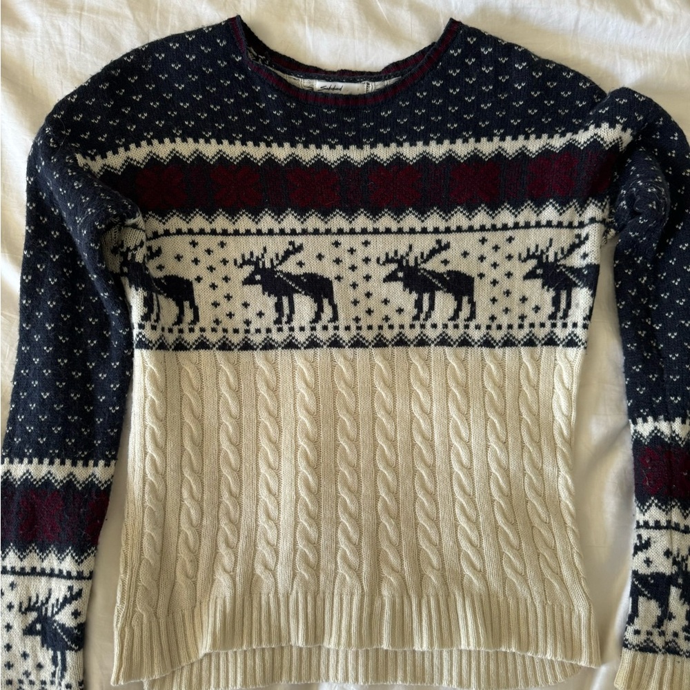 subdued winter sweater